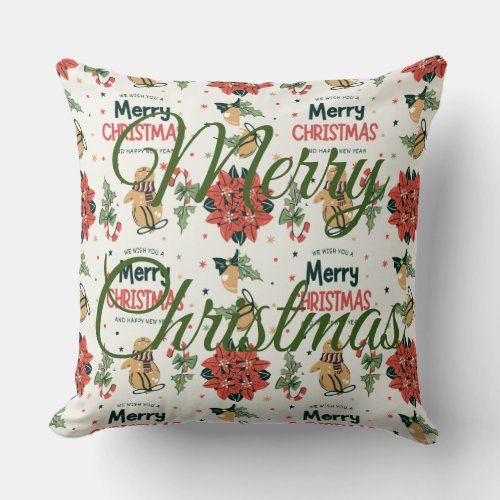 Merry Christmas Collection  Throw Pillows
