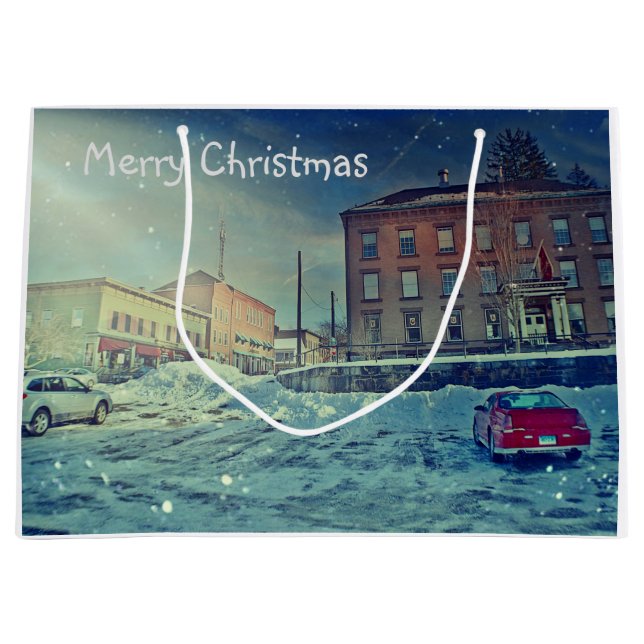 Merry Christmas Collinsville Large Gift Bag (Front)