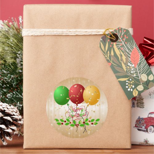 Merry Christmas colorful design Sticker