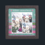 Merry Christmas Colorful Modern Winter 3 Photo Gift Box<br><div class="desc">This modern Christmas gift box features three of your favorite photos surrounded by snowflakes and a colorful modern pattern with the text "Merry Christmas" #christmas #christmasgifts #giftboxes #giftwrapping #giftwrappingsupplies #party #partysupplies #holidays #holidaygifts #photogifts #personalizedgifts #personalized #winter #snow #winterholidays #holidays #festive #noel</div>
