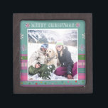 Merry Christmas Colorful Modern Winter Photo Gift Box<br><div class="desc">This modern Christmas gift box features your favorite photo surrounded by snowflakes and a colorful modern pattern with the text "Merry Christmas" #christmas #christmasgifts #giftboxes #giftwrapping #giftwrappingsupplies #party #partysupplies #holidays #holidaygifts #photogifts #personalizedgifts #personalized #winter #snow #winterholidays #holidays #festive #noel</div>