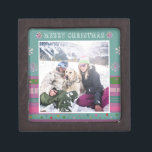 Merry Christmas Colorful Modern Winter Photo Gift Box<br><div class="desc">This modern Christmas gift box features your favorite photo surrounded by snowflakes and a colorful modern pattern with the text "Merry Christmas" #christmas #christmasgifts #giftboxes #giftwrapping #giftwrappingsupplies #party #partysupplies #holidays #holidaygifts #photogifts #personalizedgifts #personalized #winter #snow #winterholidays #holidays #festive #noel</div>