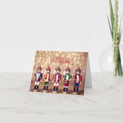 Merry Christmas Colorful Nutcrackers  Card