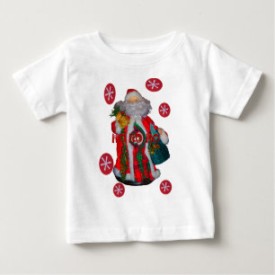 Merry Christmas Colorful Santa Claus Art Print Baby T-Shirt