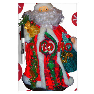 Merry Christmas Colorful Santa Claus Art Print Dry-Erase Board