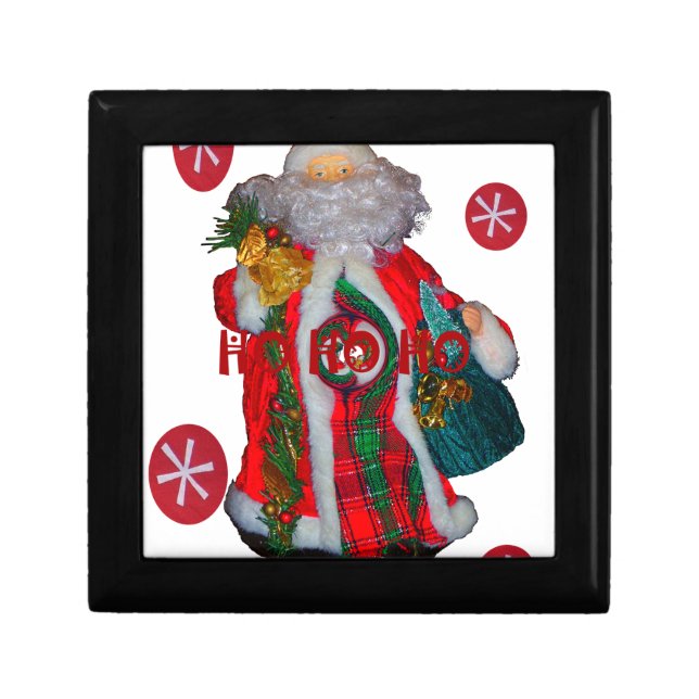 Merry Christmas Colorful Santa Claus Art Print  Gift Box (Front)
