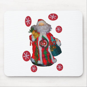 Merry Christmas Colorful Santa Claus Art Print Mouse Pad