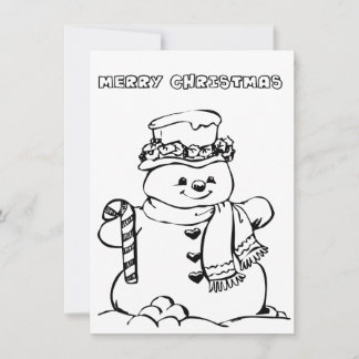 Merry Christmas Coloring Card