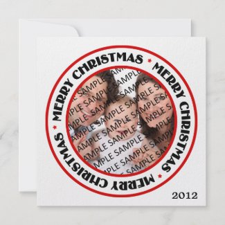 Merry Christmas Commemorative Flat Photo Card