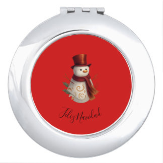 Merry Christmas Compact Mirror - Feliz Navidad