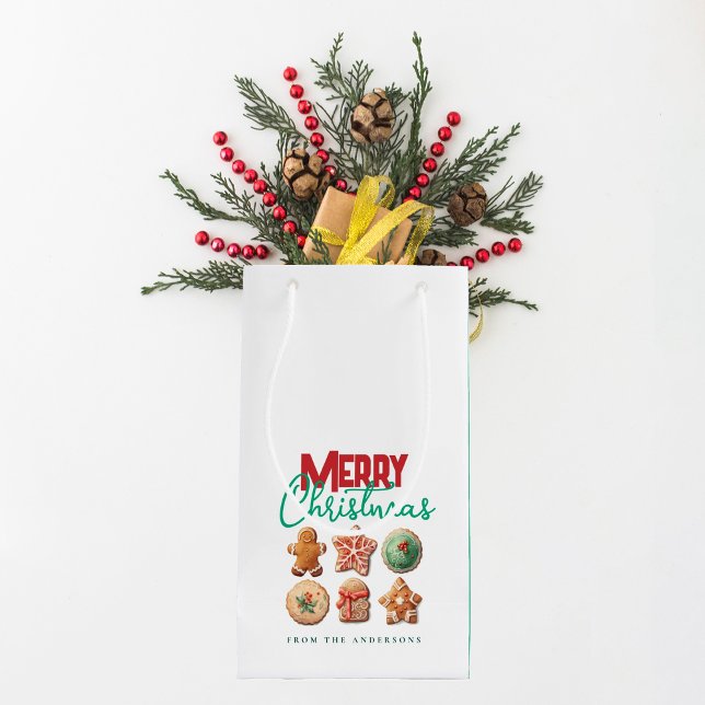 Merry Christmas Cookie Exchange Holiday Party Small Gift Bag (Creator Uploaded)