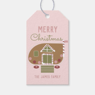 Merry Christmas Cookie Gingerbread House Gift Tags