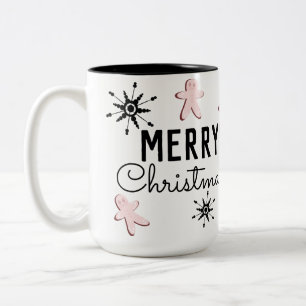 Merry Christmas Cookie Gingerbread Two-Tone Coffee Mug