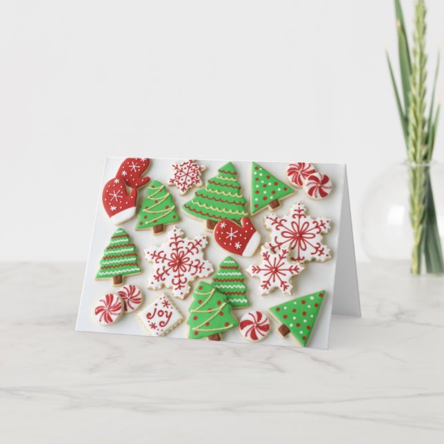 Merry Christmas cookie greeting card (Front)