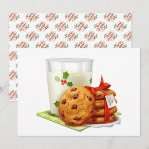 Merry Christmas Cookies for Santa Holiday Card