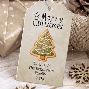 Merry Christmas Cookies Frosting Holiday Gift Tags