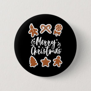 Merry Christmas Cookies Gingerbread Man Tree Bakin Button