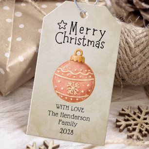Merry Christmas Cookies Icing Holiday Ornament Gift Tags