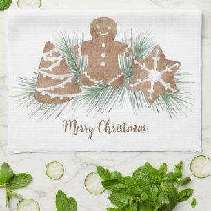 Merry Christmas Cookies Kitchen Towel