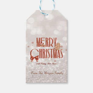 Merry Christmas Cookies Reindeer Gift Tags