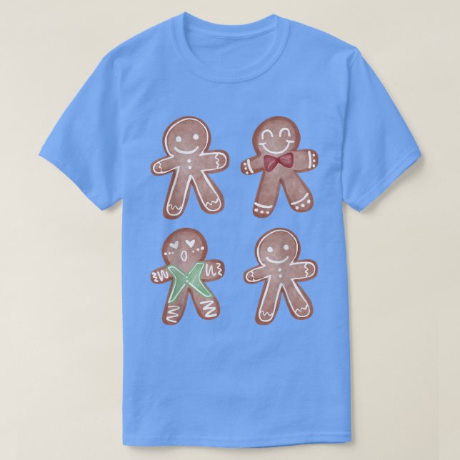 Merry Christmas Cookies Xmas Gingerbread Man Desse T-Shirt (Design Front)