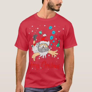 Merry Christmas Cool Christmas Santa Scuba Diving T-Shirt
