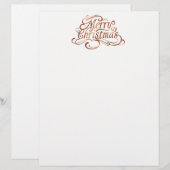 Merry Christmas copper-look script design (Front/Back)