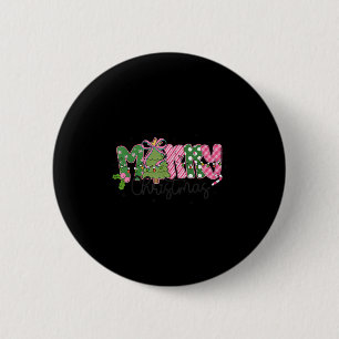 Merry Christmas Coquette Bow Family Xmas Men Women Button