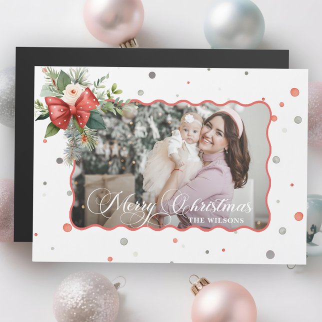 Merry Christmas Coquette Bow, Ribbon Frame 1 Photo (Creator Uploaded)