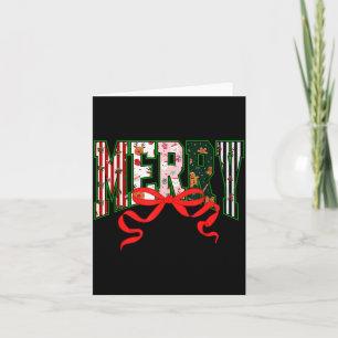 Merry Christmas Coquette Bow Xmas Family Pajamas H Card