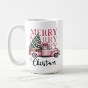 Merry Christmas Coquette Bow Xmas Holiday Season Coffee Mug