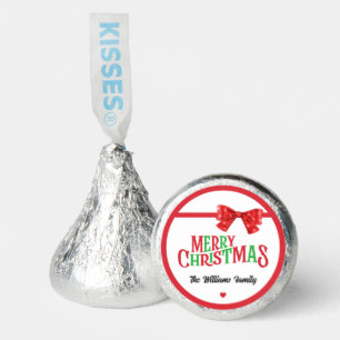 Merry Christmas Coquette Red Bow Hershey®'s Kisses®