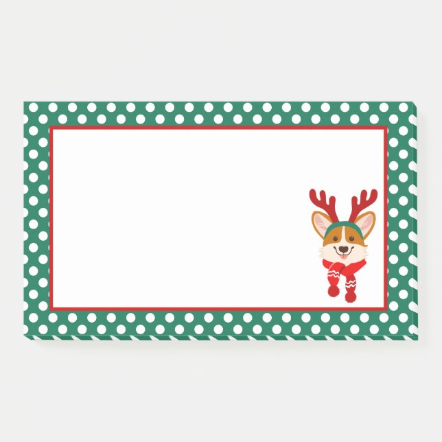 Merry Christmas Corgi Dog Notes (Front)