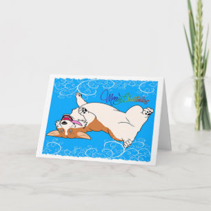 Merry Christmas Corgi Holiday Card