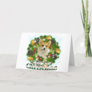 Merry Christmas Corgi Holiday Card