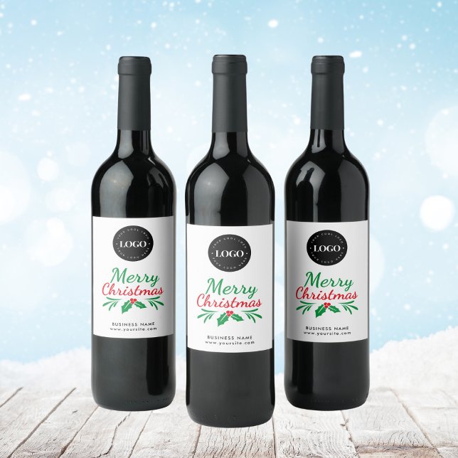 Merry Christmas Corporate Company Office Party Wine Label (Creator Uploaded)