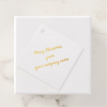 Merry Christmas Corporate Personalized Foil Card