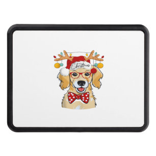Merry Christmas Costume Reindeer Cute Santa Beagle Hitch Cover