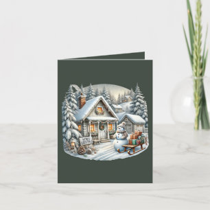 Merry Christmas Country home add message Holiday Card