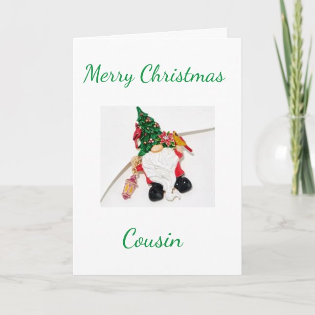 MERRY CHRISTMAS **COUSIN**   CARD (Front)