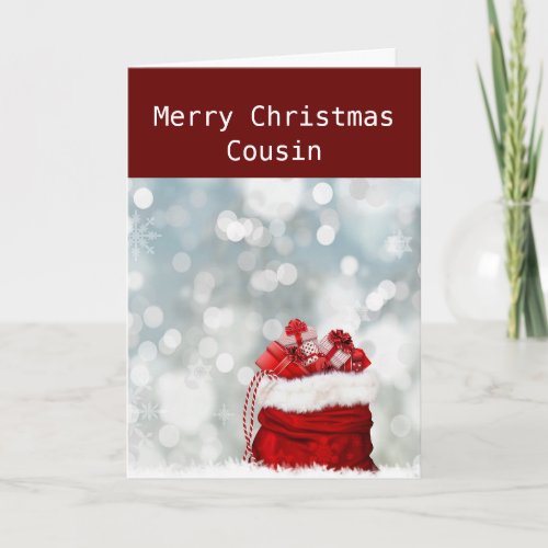 MERRY CHRISTMAS COUSIN Holiday Card