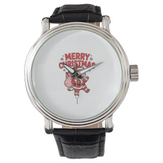 Merry Christmas Cow Santa Vintage Shirt Design_1 Watch