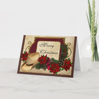 Merry Christmas Cowboy (cowgirl) greeting Holiday Card