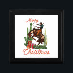 Merry Christmas Cowboy Gift Box<br><div class="desc">Merry Christmas Cowboy</div>