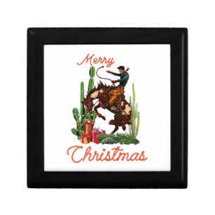 Merry Christmas Cowboy Gift Box