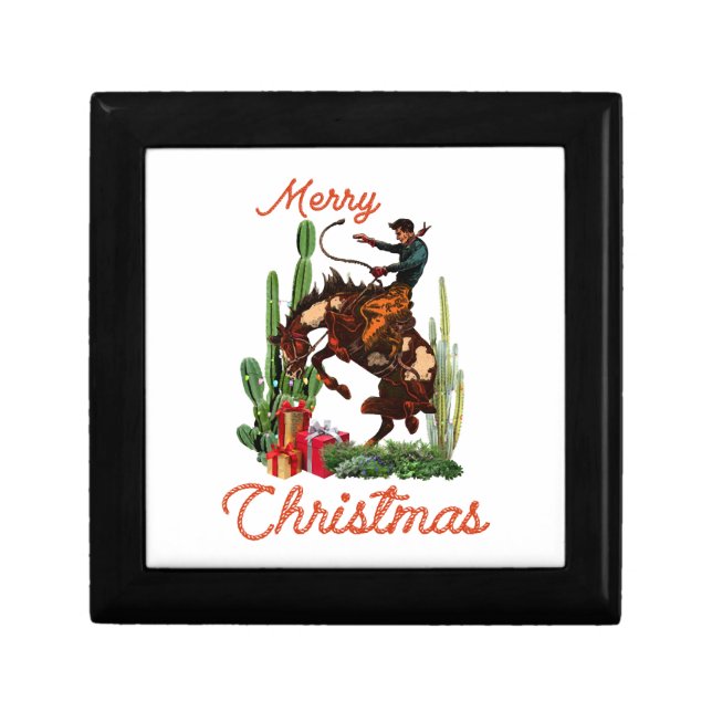 Merry Christmas Cowboy Gift Box (Front)