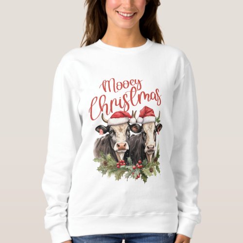 Merry Christmas Cows Sweatshirt