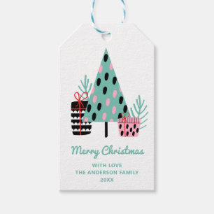 Merry Christmas   Cozy Whimsical Holiday Tree Gift Tags