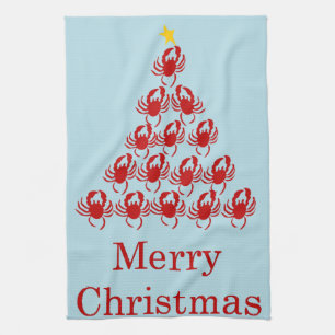 Merry Christmas Crab Towel