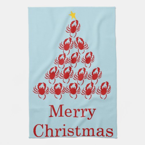 Merry Christmas Crab Towel
